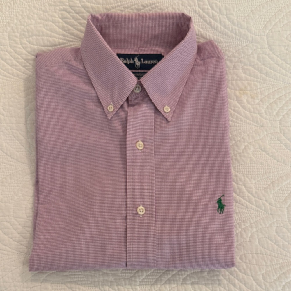 Ralph Lauren Men's Purple Button Down Shirt